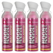 (4 pack) Boost Oxygen Portable Canned Oxygen, Pink Grapefruit, 10L