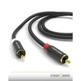 thumbnail image 7 of FosPower (2 Pack) 2 RCA M/M Stereo Audio Cable [24K Gold Plated | Copper Core] 2RCA Male to 2RCA Male [Left/Right] Premium Sound Quality Plug - 6FT, 7 of 7