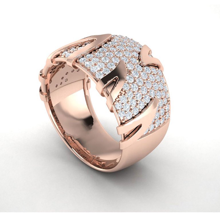 Genuine 2ctw Round Cut Diamond Prong Ladies Cluster Fancy