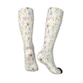thumbnail image 5 of Lsque Flower Rabbit Printed Crew Socks Men's Women's LightWeight Thin Casual Calf Socks ,Knee High Socks,Cotton Socks, 5 of 9