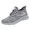02#Gray, variant on Womens Thunder Logo Breathable Mesh Running Sneakers Elastic Lace Lightweight Fashion Daily Walking Trainers