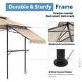 thumbnail image 3 of JOIVI 8' x 5' Outdoor Grill Gazebo with Vented Top, Double Tier BBQ Canopy Gazebo with Side Awning, Beige, 3 of 9