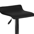 thumbnail image 3 of 2 Pk. Contemporary Black Vinyl Adjustable Height Barstool with Solid Wave Seat and Chrome Base, 3 of 9