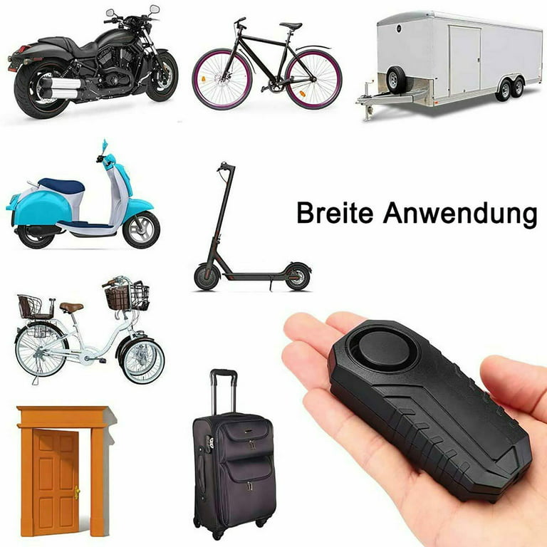 GREENCYCLE 1 Pack Bike Alarm with Remote, Anti-Theft Vibration Security Motion Sensor Alarm for Vehicle Bicycle Electric Tricycle, Volume and Sensitivity Adjustable,IP55 Waterproof,SOS Function - Walmart.com