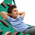 thumbnail image 1 of Umbrella Lounger Chair Bag, Rhythmic Raindrops Rainy Weather Pop Art Polka Dots Illustration, High Capacity Storage with Handle Container, Lounger Size, Almond Green Multicolor, by Ambesonne, 1 of 5