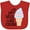 Red, variant on Inktastic All You Need is Ice Cream with Ice Cream Cone Boys or Girls Baby Bib