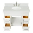 thumbnail image 6 of Ariel Hamlet 42 In. Oval Sink Bathroom Vanity With Carrara White Quartz Countertop 1.5 Edge In White, 6 of 11