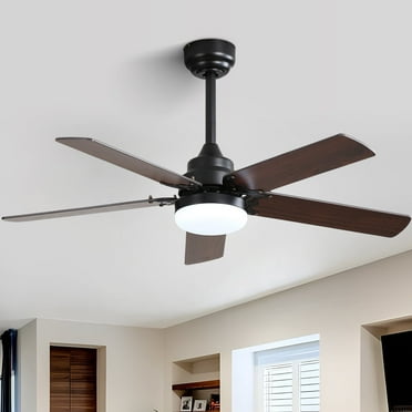 Sofucor 42 Inch Ceiling Fan with Light and Remote,LED Integrated,Plywood Blades