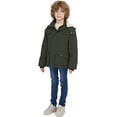 thumbnail image 5 of WenVen Big Boy's Parka Coat Winter Warm Puffer Coat Hooded Windproof Fleece Jacket Green 8, 5 of 11