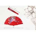 thumbnail image 2 of HUNANBANG 1 Dozen 12 Pieces Folding Hand Fans Church Wedding Gift, Party Favors, DIY Decoration Gift Size9 Wholesale 12pack (Black), 2 of 10