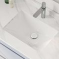 thumbnail image 1 of Stylish Undermount 18-1/4"L White Porcelain Rectangular Bathroom Sink with Pop-Up Drain P-201D, 1 of 10
