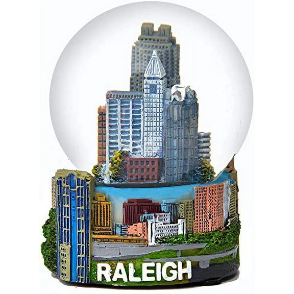 Essential To You Raleigh North Carolina Snow Globe - 65 MM - Great Gift Glass Globe