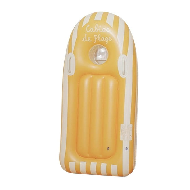 Tabla de surf inflable para el cuerpo, tabla de surf inflable para piscina, juguete para el verano amarillo