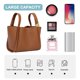 thumbnail image 4 of Bolso de cubo para mujer, correa ajustable, bolso de mano nupcial de cuero PU, bolso de transporte de moda, 4 of 6