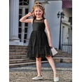 thumbnail image 4 of Arshiner Toddler Girl Dresses Formal Special Occasion Glitter Funeral Graduation Tulle Sparkle Sundress, 4 of 7