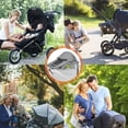 thumbnail image 7 of Fyeme Baby Sun Shade Stroller Gray/Black Waterproof Baby Stroller Sunshade Anti-ultraviolet 50+ with Stroller Observation Window, 7 of 7