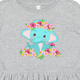 thumbnail image 4 of Inktastic Cute Baby Elephant with Flowers Girls Toddler Dress, 4 of 5