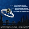 thumbnail image 2 of Gem Stone King 925 Sterling Silver Blue Mystic Topaz and White Moissanite Engagement Ring for Women | 1.27 Cttw | Oval 7X5MM | Gemstone November Birthstone | Size 8, 2 of 7