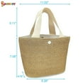 thumbnail image 6 of Spencer Women Straw Woven Tote Bag Summer Beach Rattan Paper Handbag Tote Purse Travel Boho Bag, 6 of 8