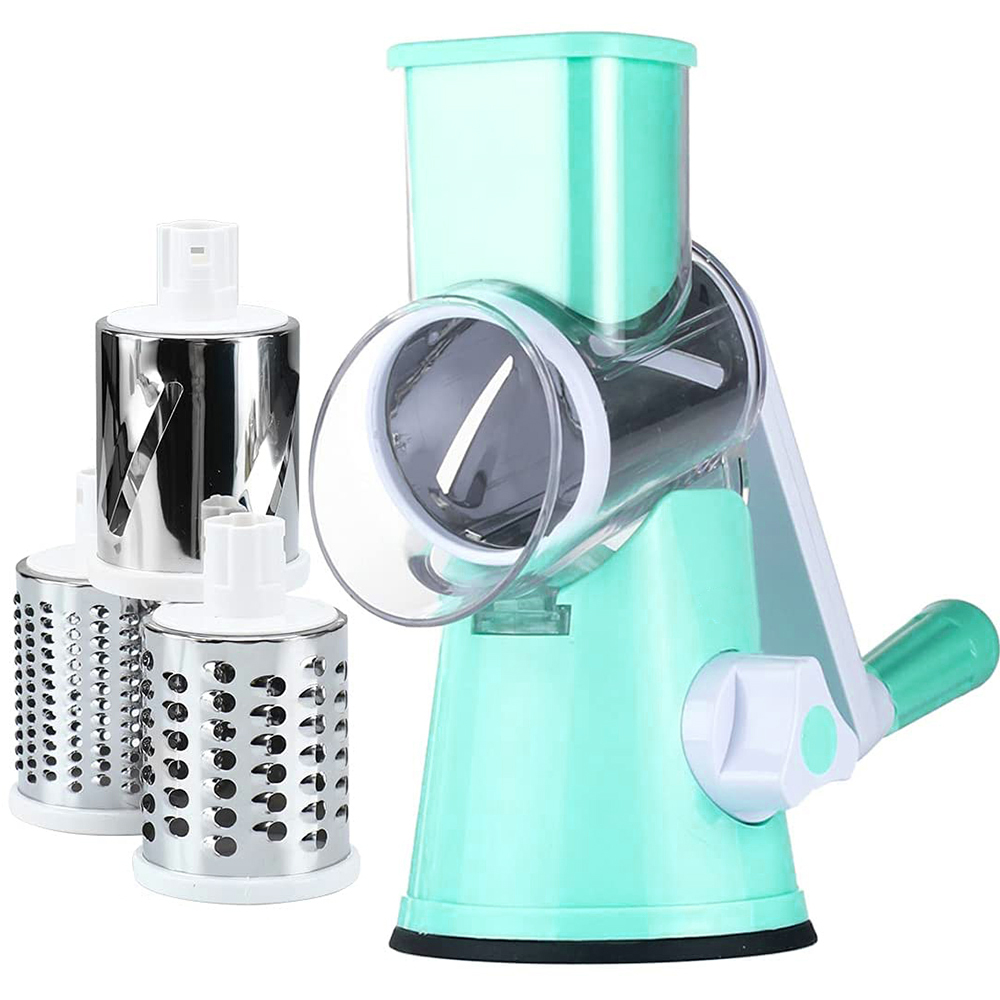 VIVEFOX Rotary Cheese Graters Round Mandoline Slicer, Cheese Shredder