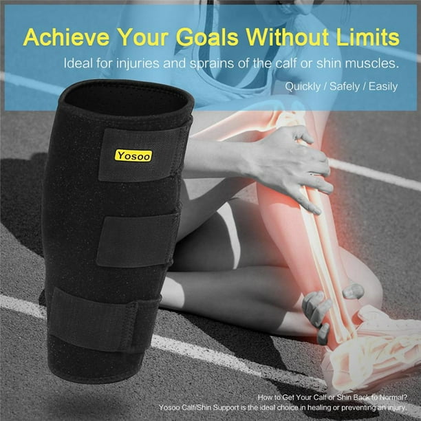 Yosoo Calf Compression Brace Shin Splint Sleeve Support Lower Leg Wrap  Muscle US, Support Sleeve Leg,Safe 