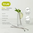 thumbnail image 2 of True Sippy Stainless Steel Straws, Cocktail Reusable Straws Set of 4 Silver, 2 of 7