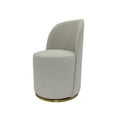 thumbnail image 3 of Set of 2 Cream Color Boucle Fabric Swivel Dining Chair, 3 of 4