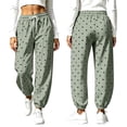 thumbnail image 5 of ClodeEU Women's Polka Dot Print Drawstring High Waist Jogger Pants,Casual Tapered Ankle Sweatpants with Pockets ,Women's Plus S, 5 of 8