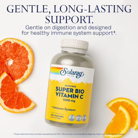 ソラレー スーパーバイオビタミンC 1000mg 360粒 カプセル Solaray Super Bio VitaminC ヴィーガン 高吸収 元気