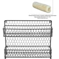 thumbnail image 4 of MyGift 2 Tier Country Style Wall Mount Spice Rack, Jars Organizer, Black, 4 of 4