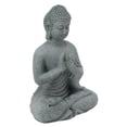 thumbnail image 4 of Estatua de Buda de arenisca verde, escultura budista sentada, adorno para sala de estar y patio, 7135K-01, 4 of 14