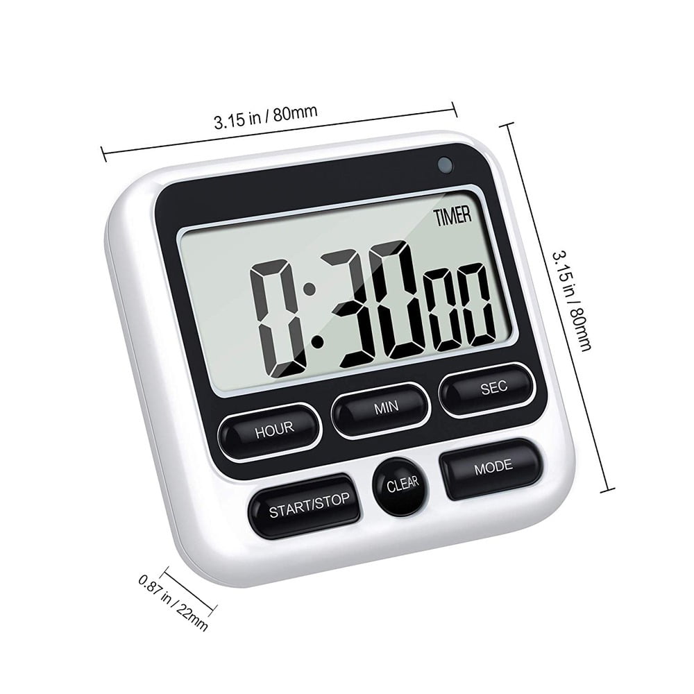 Digital Timer For Kitchen Cooking Study Stopwatch Large LCD Display Counter  Alarm Clock Manual Electronic Countdown Sleep Sports