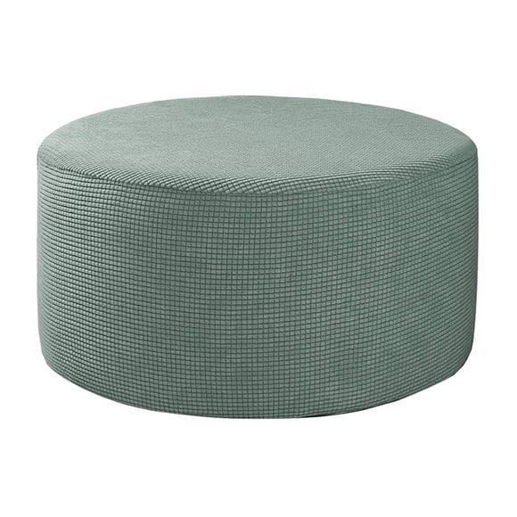 Stretch Ottoman Cover Ottoman Slip On Round Room Foot Stool Stretch Green