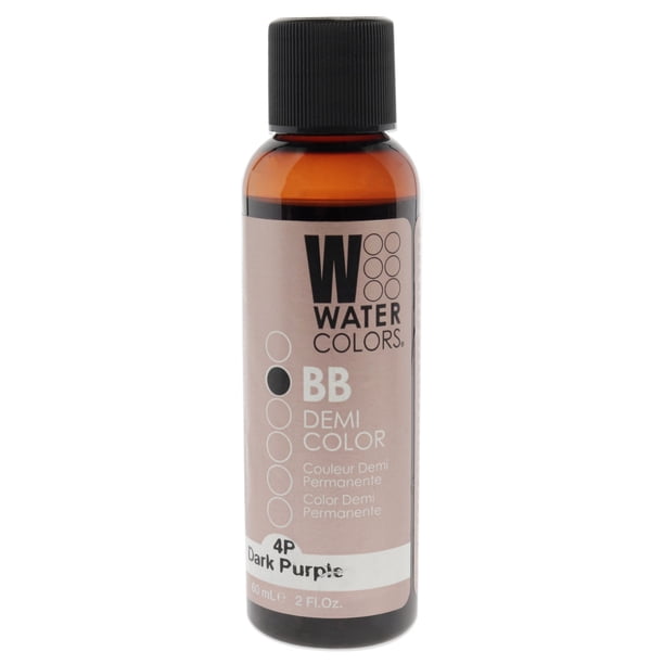 Tinte semipermanente para cabello Watercolors BB - 4P Dark Purple de Tressa para unisex - Tinte para cabello de 2 oz Tressa Color de pelo 2 oz