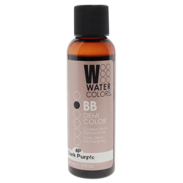 Tinte semipermanente para cabello Watercolors BB - 4P Dark Purple de Tressa para unisex - Tinte para cabello de 2 oz Tressa Color de pelo 2 oz