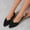 Black, variant on Bmisegm Ladies Fashion Solid Color Suede Pointed Toe Casual Shoes Shallow Flat ShoesCasual Shoes for Women Blue 40