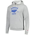 thumbnail image 2 of Men's League Collegiate Wear Heather Gray Kansas Jayhawks Stadium Essential Pullover Hoodie, 2 of 4