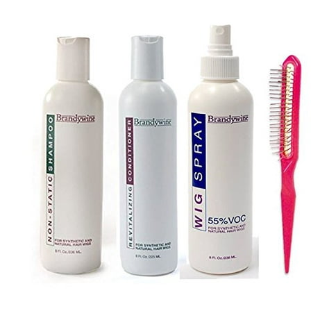 Brandywine Synthetic and Human Hair Care Products (8oz Shamp, Cond and Wig Spray)