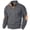 Gray-1, variant on Men's Cotton Sweatshirt Casual Long Sleeve Stand Collar Button Pullover Stylish Color Block Patch Sweatshirts