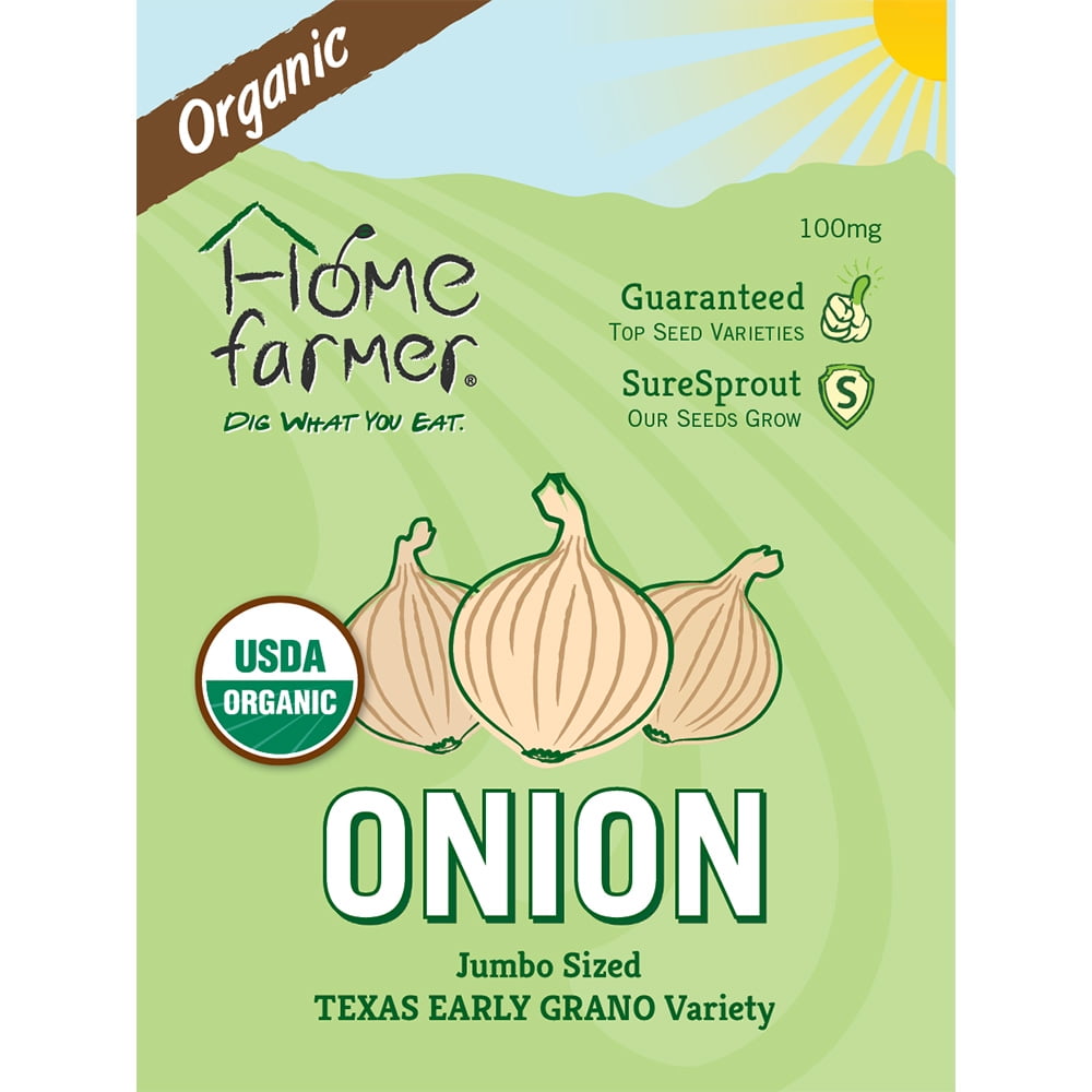 Organic Onion (Texas Early Grano) Seed Packet
