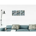thumbnail image 5 of Blue Abstract Painting Set of 3 Pieces Wall Art Modern Canvas Artwork for Living Room Bedroom Decor (Blue), 5 of 6