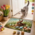 thumbnail image 5 of Tyidzon Easter Door Mat, Easter Buny Welcome Doormat, Happy Colorful Rabbit Front Door Mat Non-Slip Backing Spring Doormat for Indoor Outside Entrance Home Decor, 5 of 7