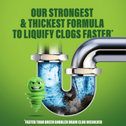 Green Gobbler Industrial Strength Drain Clog Cleaner Gel - 1 Gallon, Up To 8 Uses Per Bottle, Bleach-Free