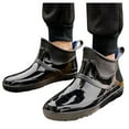 thumbnail image 4 of snilers Mens Short Rain Boots Slip On Rubber with PVC Unique Design Work Waterproof Boots Comfort Non Slip Footwear 2024, 4 of 6