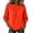 Orange, variant on Women's Casual Tops Gathered Crewneck Peasant 3/4 Sleeve Blouse Vacation Loose Orange Shirts S