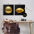 thumbnail image 4 of Stupell Industries Golden Designer Sports Balls Sports Painting Wrapped Canvas Art Print Wall Art, 24 x 24, Set of 2, 4 of 8