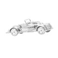 thumbnail image 3 of Casa de muñecas modelo coche mini coche, regalos de vacaciones juguetes decoración DIY paisaje suministros coche miniatura casa de muñecas decoración, Plata, 3 of 8