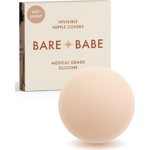 Grippy Not Sticky Nipple Covers - Cakes Reusable Non-Adhesive Nipple Pasties for Women - Silicone Strapless Bra