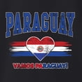 thumbnail image 3 of Wild Bobby Paraguay Flag Heart Vamos Paraguay Graphic | Women's Novelty T-Shirt | Soccer Football Fan Game Day Gift for Her Women Standard V-Neck Tee, 3 of 5