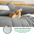thumbnail image 4 of Cozy Comfort Queen Bedding Comforter Set - 7 Pieces Solid Grey Bed in a Bag Queen, Bed Set Queen with Quilted Fluffy Comforters, Sheets, Pillowcases & Shams, 4 of 6